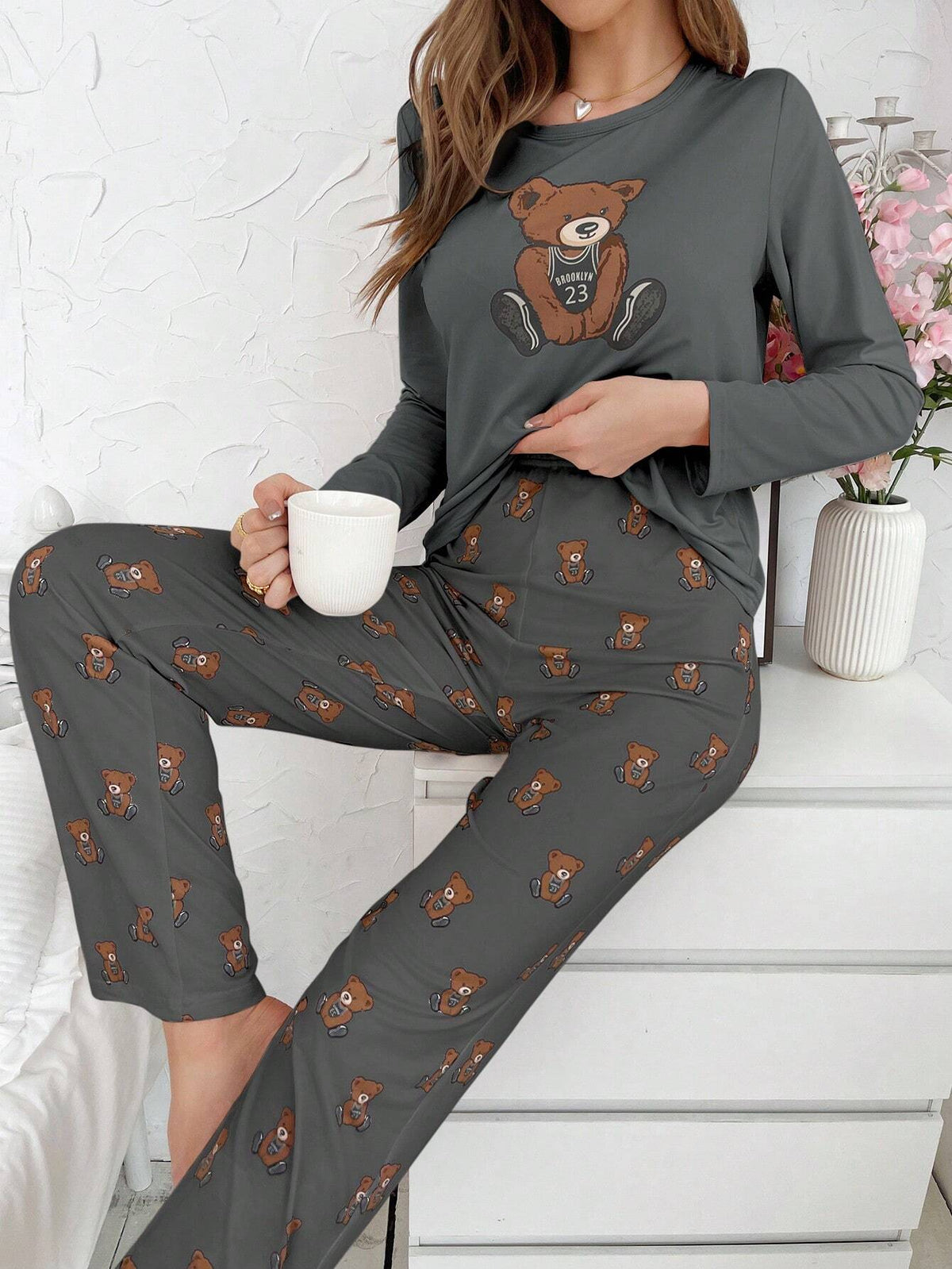 Pijama Longo Ursinho Fofo Taylor