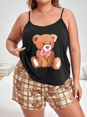 Pijama Curto Plus Size Urso Rayssa