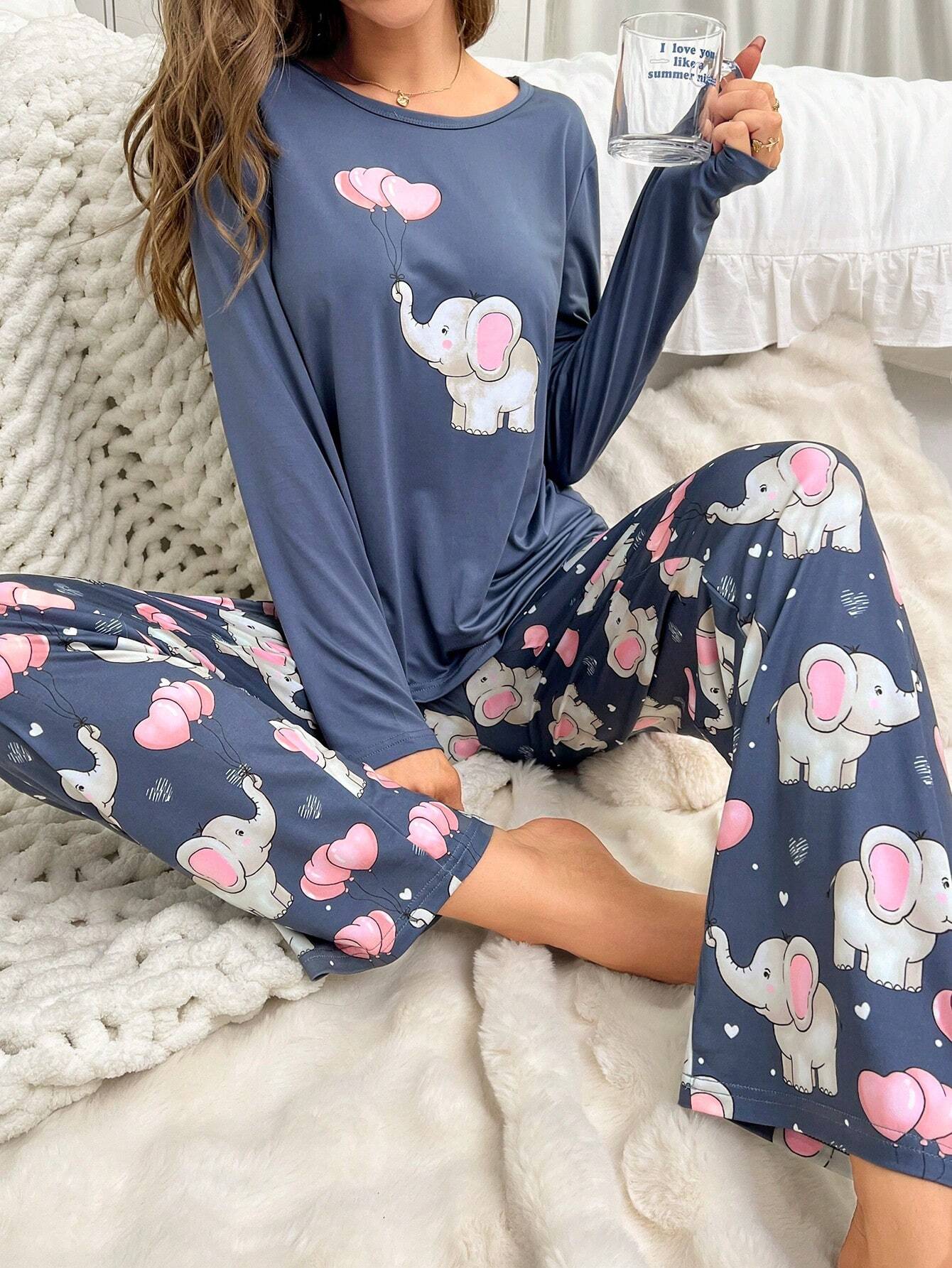 Pijama Longo Elefante Brianna