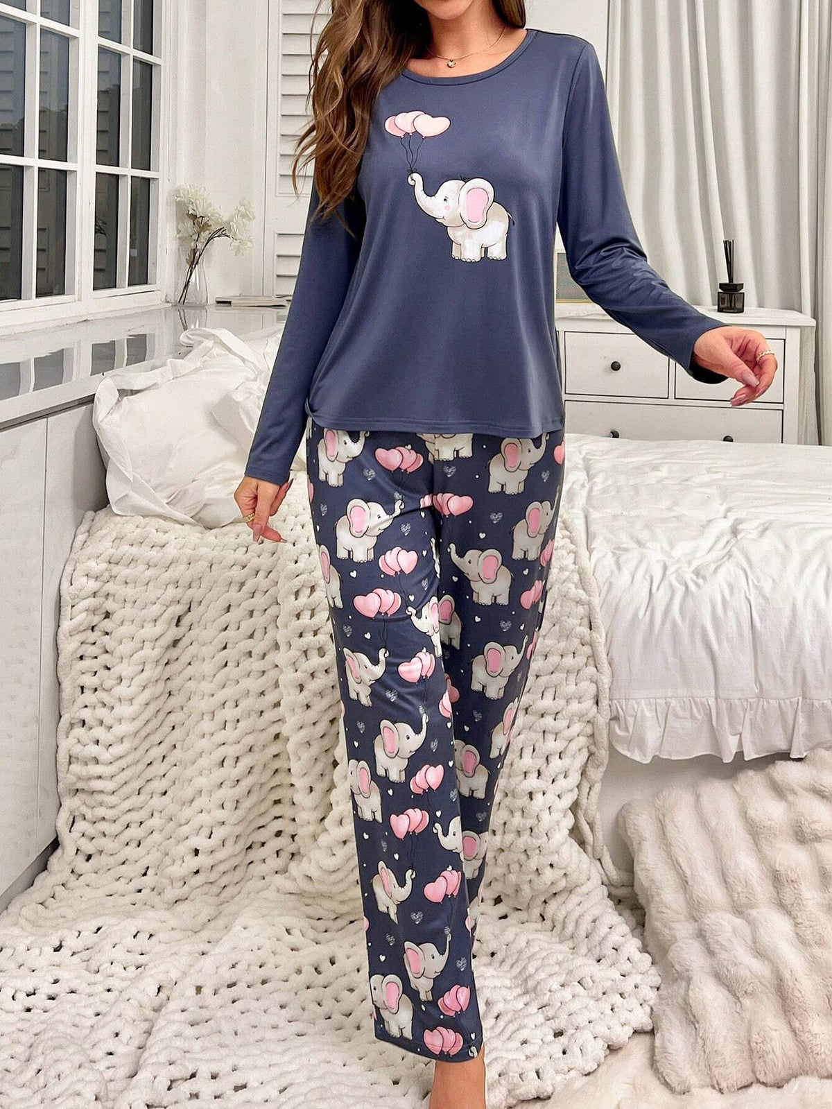 Pijama Longo Elefante Brianna