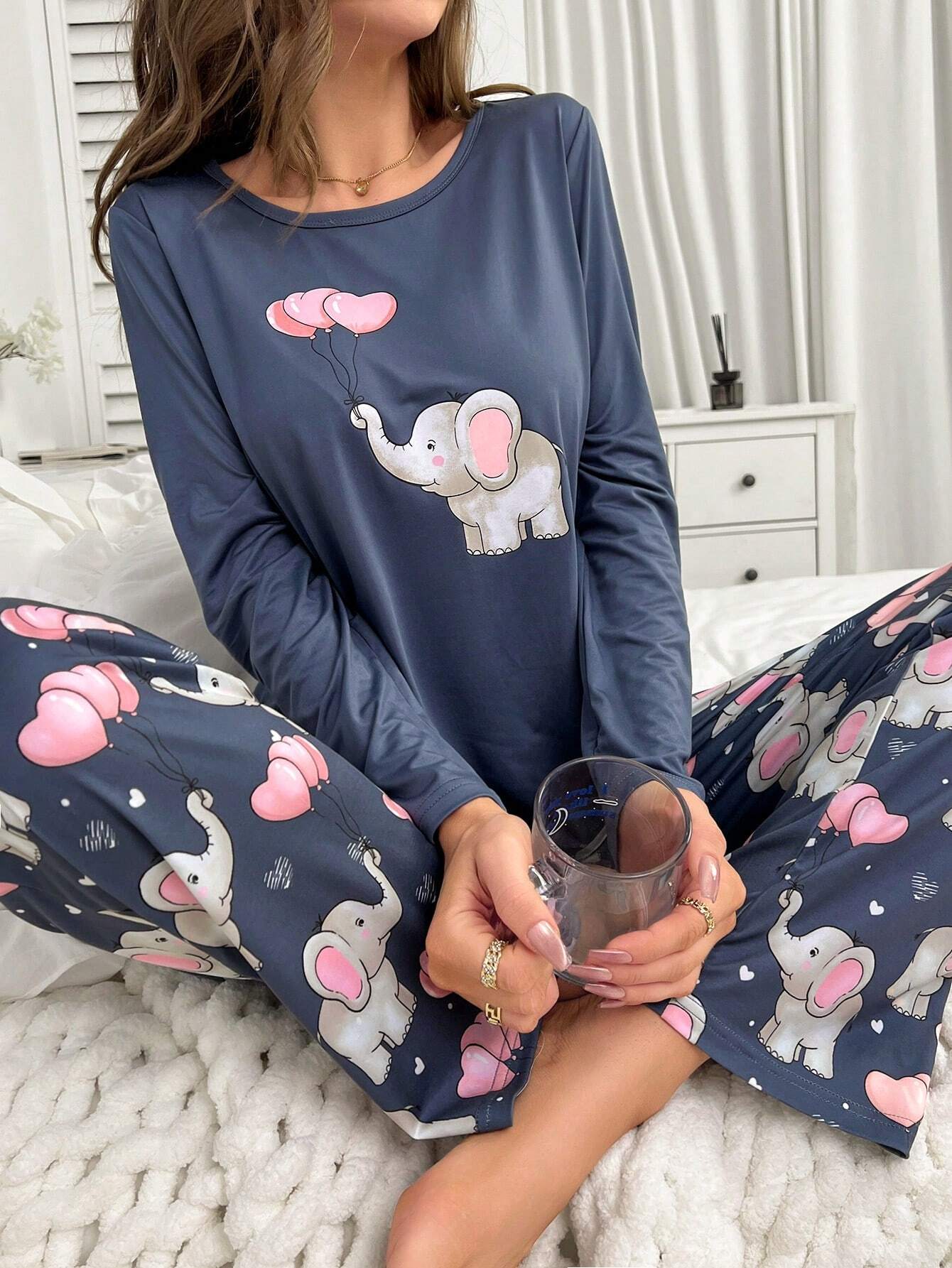 Pijama Longo Elefante Brianna