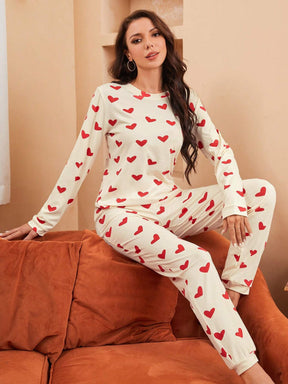 Pijama Longo Corações Babi