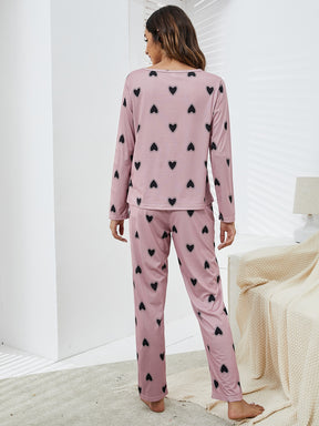 Pijama Longo De Corações Madamme