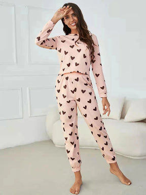 Pijama Longo Corações Babi