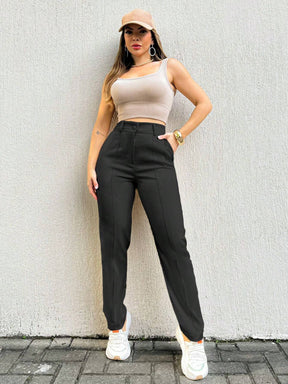 Calça Alfaiataria Com Bolso Em Vinco Eduarda