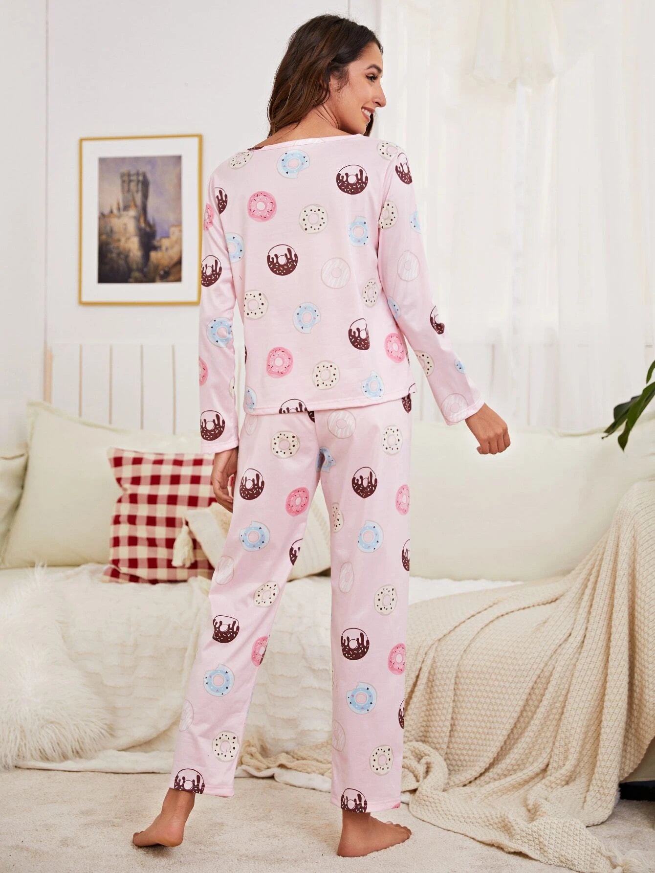 Pijama Longo com Máscara de Olho Leonor