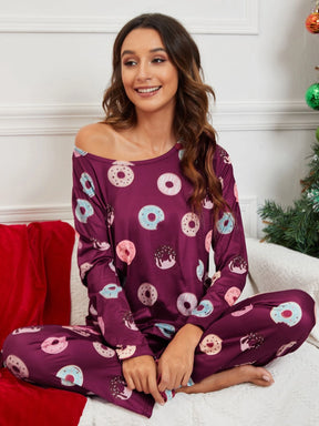 Pijama Longo com Máscara de Olho Leonor