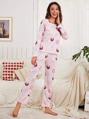Pijama Longo com Máscara de Olho Leonor