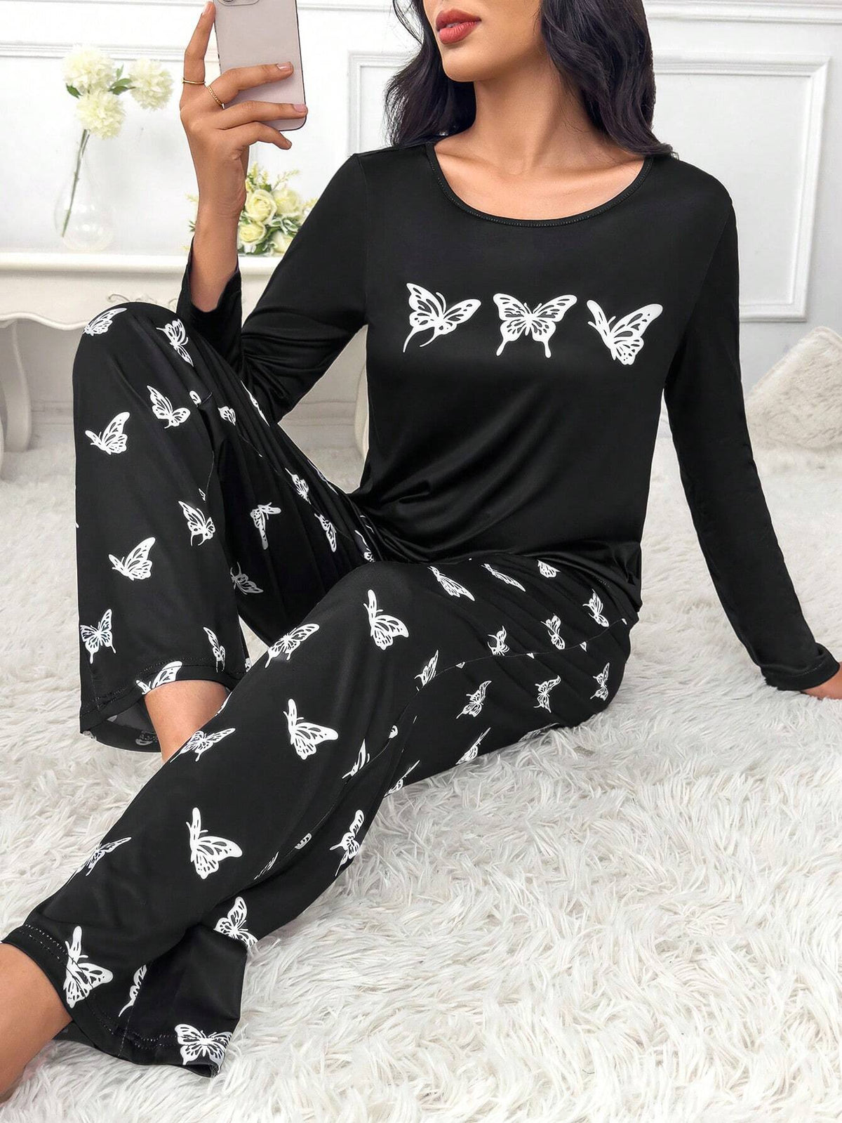 Pijama Longo Borboletas Kiara
