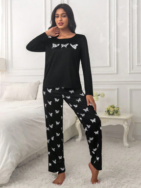 Pijama Longo Borboletas Delicadas Jasmine