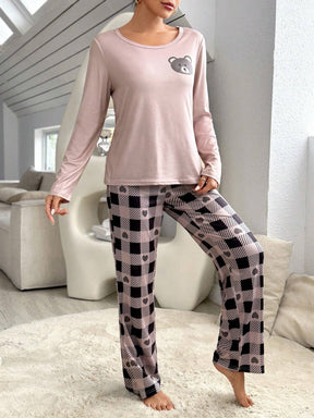 Pijama Longo Ursinho Xadrez Tammy