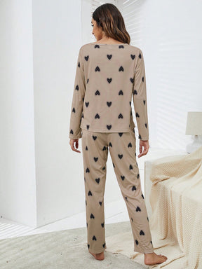 Pijama Longo De Corações Madamme