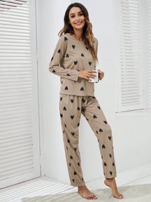 Pijama Longo De Corações Madamme