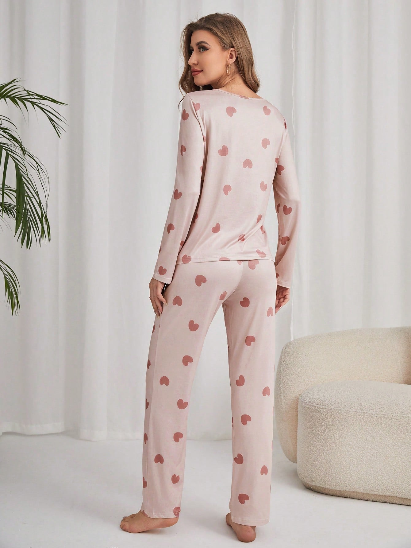 Pijama Longo Nude Corações Luzia