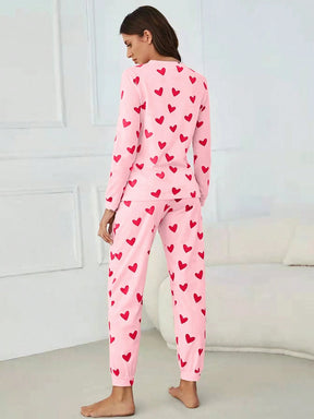 Pijama Longo Corações Babi