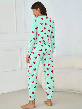 Pijama Longo Corações Babi