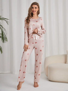 Pijama Longo Nude Corações Luzia