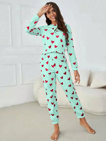 Pijama Longo Corações Babi