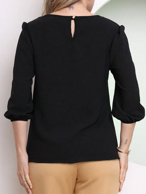 Blusa Alfaiataria Com Manga Regulável Patrícia