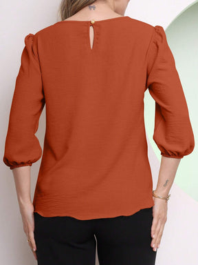 Blusa Alfaiataria Com Manga Regulável Patrícia