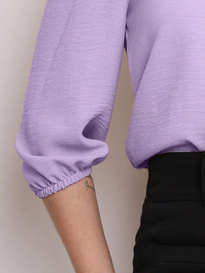 Blusa Alfaiataria Com Manga Regulável Patrícia