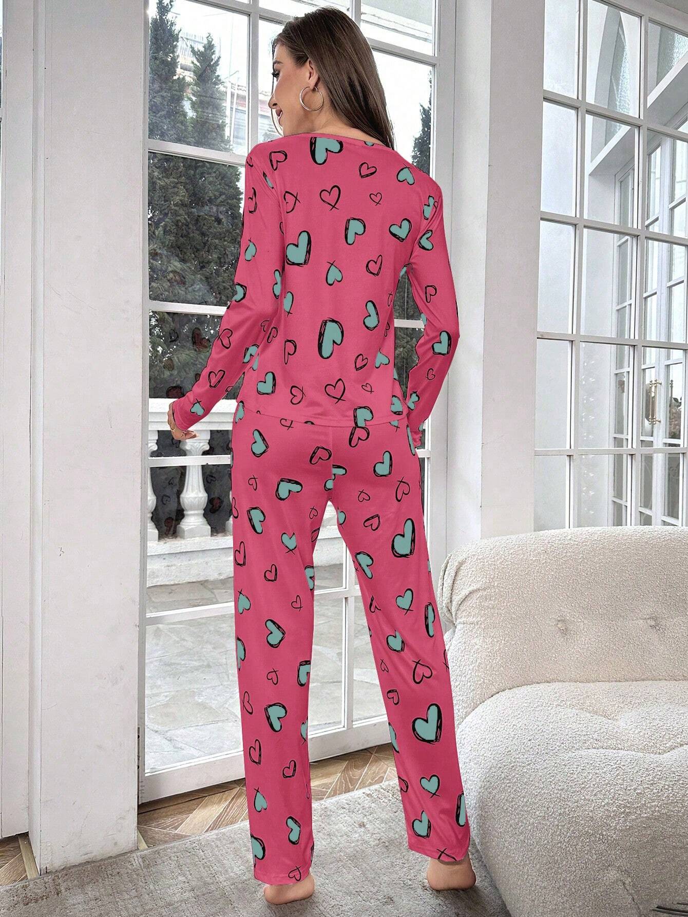 Pijama Longo Corações Kimberly