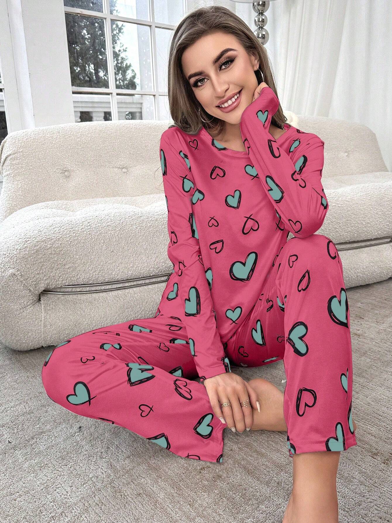Pijama Longo Corações Kimberly