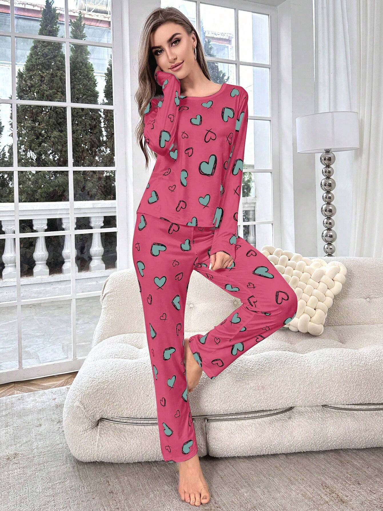 Pijama Longo Corações Kimberly