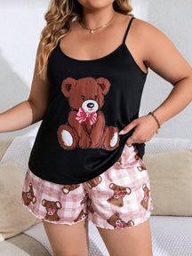 Pijama Curto Plus Size Urso Rayssa