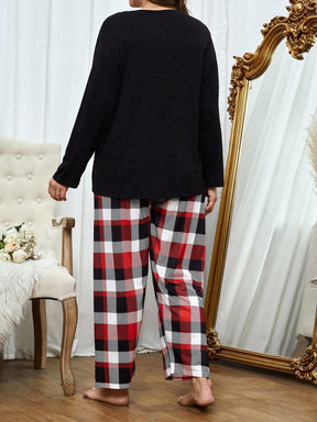 Pijama Longo Plus Size Xadrez Clover