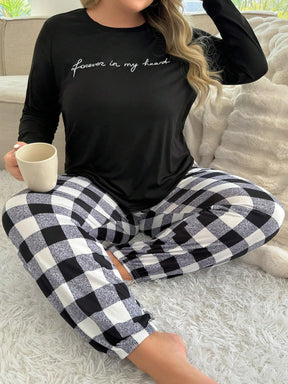 Pijama Longo Plus Size Xadrez Jordana
