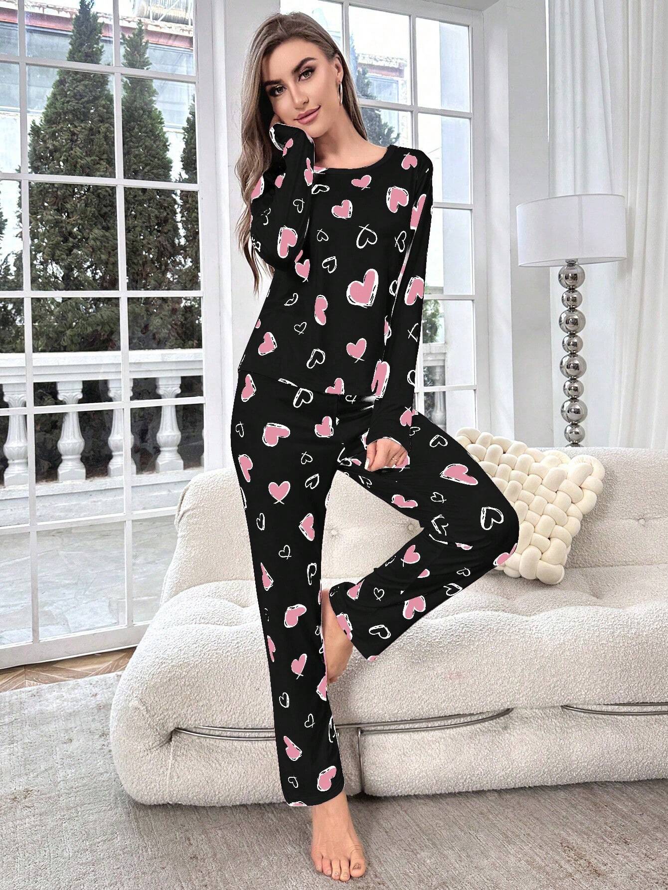 Pijama Longo Corações Kimberly