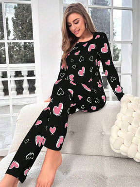 Pijama Longo Corações Kimberly