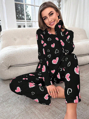 Pijama Longo Corações Kimberly