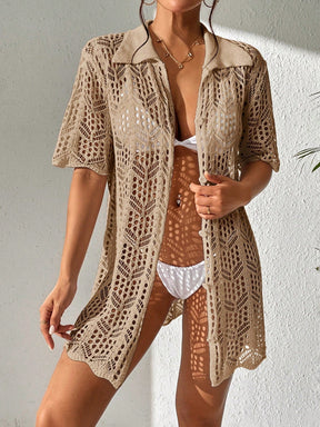 Kimono de Crochê - Estilo Praia Casual