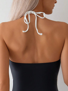 Maiô Com Decote Halter Sônia