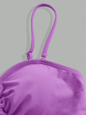 Conjunto De 3 Peças Maiô Com Decote Vazado E Saia Com Detalhe De Amarração Zuleica