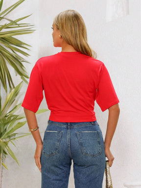 Blusa Cropped Com Manga Esvoaçante Natália