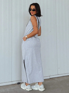 Vestido Cavado Com Fenda Valentina