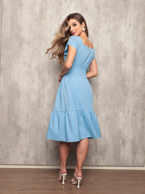 Vestido Plissado Caimento Solto Milena Vestidos Midi Femininos