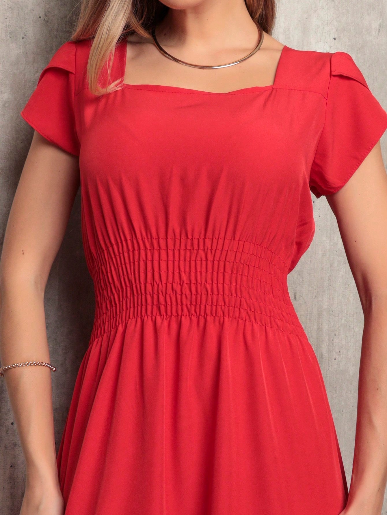Vestido Plissado Caimento Solto Milena Vestidos Midi Femininos