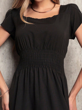 Vestido Plissado Caimento Solto Milena Vestidos Midi Femininos