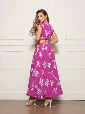 Vestido Longo Floral Luxo Milena Vestidos Longos Femininos