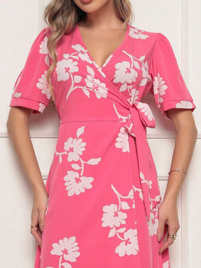 Vestido Longo Estampado Com Detalhe Transpassado Vanessa