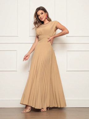 Vestido Longo Crepinho Acinturado Poliana Vestidos Longos Femininos