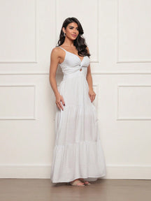 Vestido Longo Pipoca Layla Branco / P Vestidos Maxi Femininos
