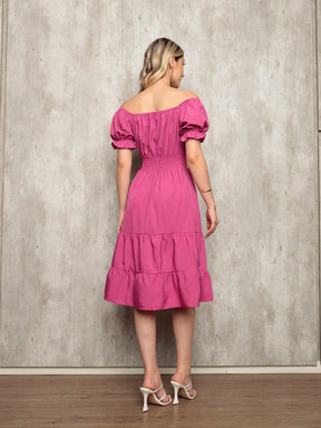 Vestido Midi Curto Larissa Vestidos Midi Femininos