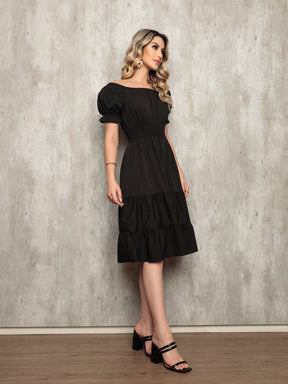 Vestido Midi Curto Larissa Vestidos Midi Femininos