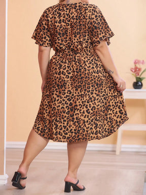Vestido Com Manga Esvoaçante E Cinto De Amarração Bárbara