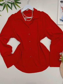 Camisa Social Manga Longa Com Botões Tatiane Vermelho / P